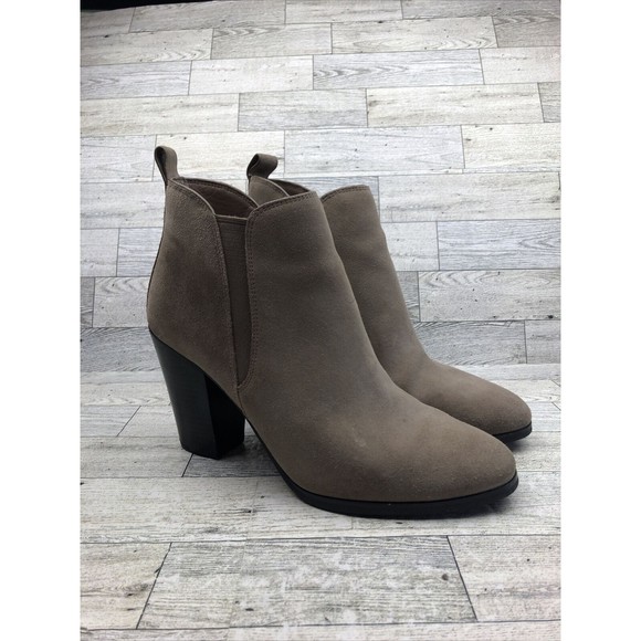 womens Michael Kors Tan Brandy Suede Ankle Bootie Size 9 M - Picture 1 of 10